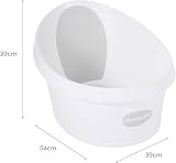 Shnuggle Toddler Bath Tub with Backrest, White/Light Grey, Anti-Slip view 3