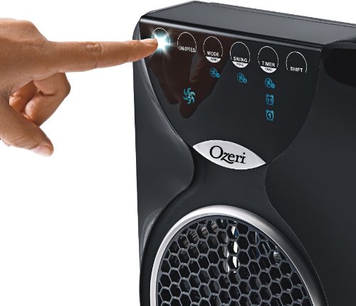 Ozeri 3X Tower Fan (44") with Bluetooth and Passive Noise Reduction Technology, Black