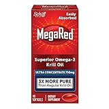 MegaRed Ultra Concentration 750mg Omega-3 Krill Oil with EPA/DHA & Astaxanthin-30% more Omega-3s per mg-Phospholipid Omega 3s for Easy Absorption-40 Softgels