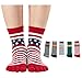 UBUMO Men's Toe Socks 5 Finger Crew Cotton (Pack of 4/5 / 6)