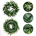 Coxeer Artificial Green Leaf Wreath, 10.25 Inches (About 26.0 Cm) Boxwood Wreath, Farmhouse Wall Window Decoration Front Door Wreath, Wedding Party Decoration