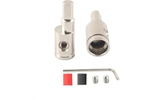 Amplifier Audio Amp Input Reducer, Nickel Plated Brass Terminal Connector 2PCS with Adhesive Heat Shrink Tube for Stereo Powe
