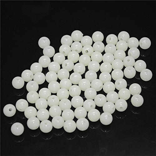 100pcs Luminous Beads 8mm Luminous Block Pearl Fishing Lure Accessoires Fishing Tackle