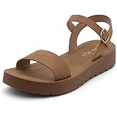 Herstyle Women’s Flat Sandals – One Band Ankle Strap Dressy Casual Sandals with Cushioned Footbed | Comfortable Open Toe Walking Shoes for Summer & Daily Wear