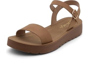 Herstyle Women’s Flat Sandals – One Band Ankle Strap Dressy Casual Sandals with Cushioned Footbed | Comfortable Open Toe Walking Shoes for Summer & Daily Wear