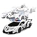 Best Choice Products 1/12 Scale RC Police Luxury Sport Remote Control Car w/ Steering Wheel Remote (White)
