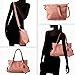 AB Earth 3 Pieces Women Hobo Handbag PU Leather Totes Matching Wallet Satchel Shoulder Bag, M898 (Pink)