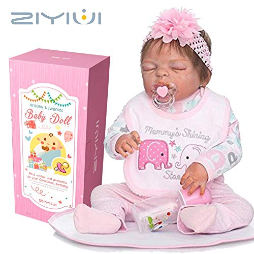 ZIYIUI 23" Full Body Silicone Vinyl Reborn Doll Lifelike Anatomically