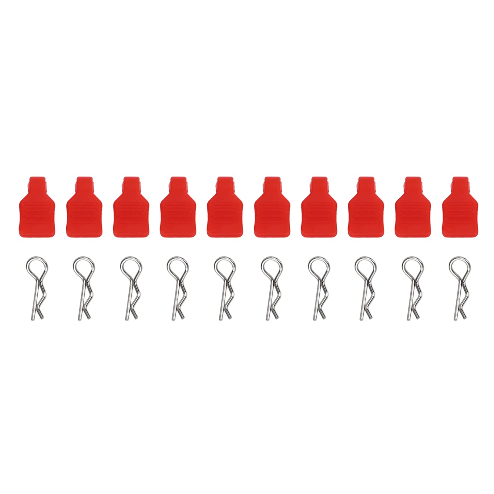 JTLB RC Body Clips, 1/18 1/24 Body Clips Pins with Fixing Bracket Stable Reliable Small Replaceable Practical Remote Control Car Accessories (Red)