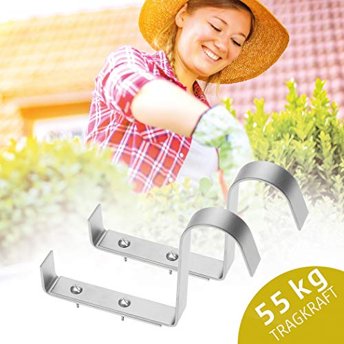 Blumenkastenhalterung Rundgeländer – Bunte Blütenpracht für perfekte Sommerstimmung – Made in Germany Blumenkastenhalter… – Bild 4