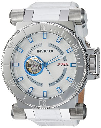 Invicta Men's 'Coalition Forces' Automatic Stainless Steel and Leather Casual Watch, Color:White (Model: 24037) Invicta Men's 'Coalition Forces' Automatic Stainless Steel and Leather Casual Watch, Color:White (Model: 24037)
