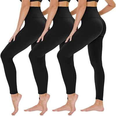TNNZEET 3er Pack Leggings Damen High Waist Schwarz Leggins Blickdicht für Sport Gym
