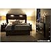 South Shore Gloria 3 Piece Queen Platform Bedroom Set in Chocolate