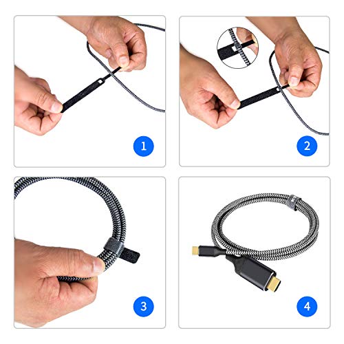 Reusable Cable Straps Wire Ties - Adjustable Cable Ties Releaseable Tidy Wrap - Hook and Loop Cable Straps Cable Tie (50pcs)