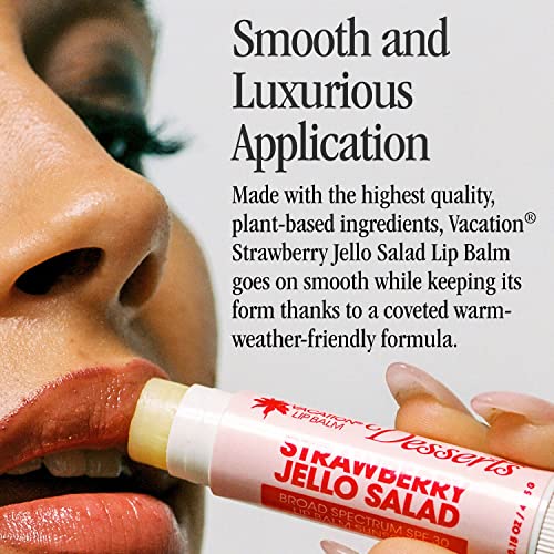 Vacation Strawberry Jello Salad SPF 30 Sunscreen Lip Balm (Pack of 3