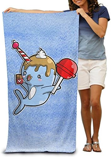 Cute Narwhal Wallpaper Bath Towels Beach Towels Washcloths Adults Soft Absorbent