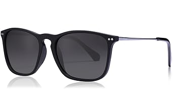 Carfia Vintage Polarisierte Sonnenbrille für Damen Herren UV400 Schutz Ultraleicht Rahmen