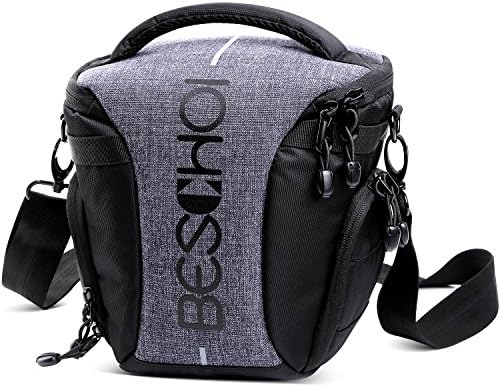 Beschoi Camera Shoulder Bag Compact System Camera Case Digital SLR/DSLR Camera Holster Bag with Rain Cover