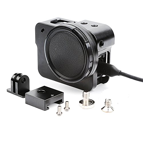 SHOOT Aluminum Solid Cooling Case for GoPro HERO5/HERO(2018) Vlogging Built-in 52mm UV Protection Lens Filter,Lens Cap,Mic Cold Shoe Adapter(No Back Cover)