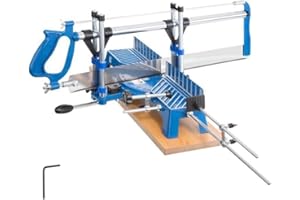 Manual Iron Precision Miter Hand Saw for Woodworking and Carpentry - Adjustable Angle Cutting Tool for Wood and Aluminum - In