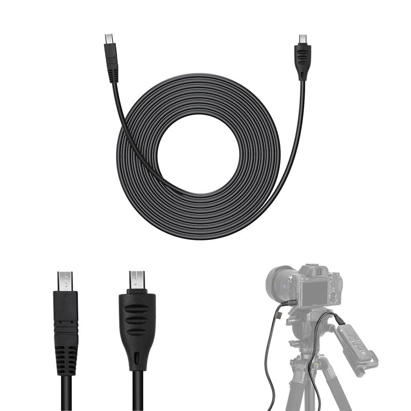 JJC 5M Dedicated Connecting Cable Cord SR-F2 TP-F2 TP-F2K TPR-M1 TPR-U1 Remote Commander, PVC Multi-Terminal Cable Compatible with Sony Camera/Camcorder with Multi-Terminal Connector