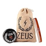 Zeus Pomade and Comb Hair Care Set for Men! - Firm Hold Pomade + Saw-Cut Comb!