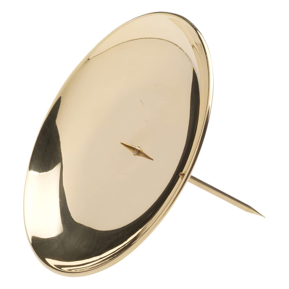 NKlaus Advent Wreath Candle Holder with Spike Ø12cm Brass gold shiny polished Decoration Surface smooth 10661