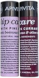 Apivita Pink Rose And Apivita Black Currant, Lip Care 0.15 Oz, Bundle