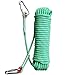 Rock Climbing Rope, 12mm Diameter Static Outdoor Hiking Accessories High Strength Cord Safety Rope (10m,32ft)(20m,65ft) (30m,98ft) (Green, 98ft)