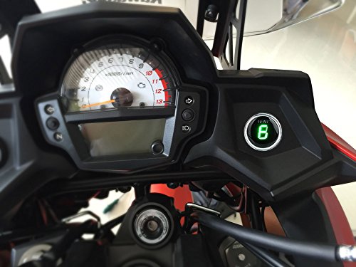IDEA Waterproof Motorcycle Gear Indicator Plug & Play LED Display for Kawasaki (Round, Green)