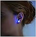 Heyuni. Light Up LED Earrings Studs Glowing Flashing Stainless Steel Earrings Studs Dance Party Accessories for Men Women,Blue