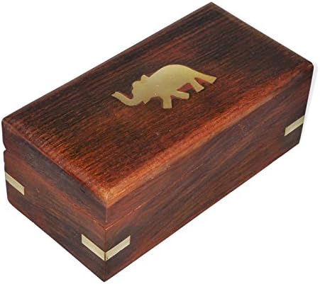 DakshCraft Handmade Wooden Jewelry Box for Bracelets Elephant Charm