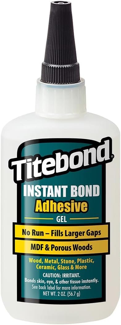 Titebond 6231 Instant Bond Wood Adhesive Gel 2oz