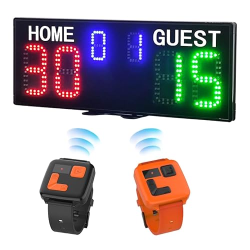 Elektronisch Scorebord, Draagbaar LED-tafelblad Digitaal Scorebord Met Afstandsbediening En 15 Cijfers Scorehouder Voor Basketbal Volleybal Voetbal