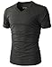 H2H Mens Casual Slim Fit Short Sleeve V-neck T-Shirt Of Various Colors