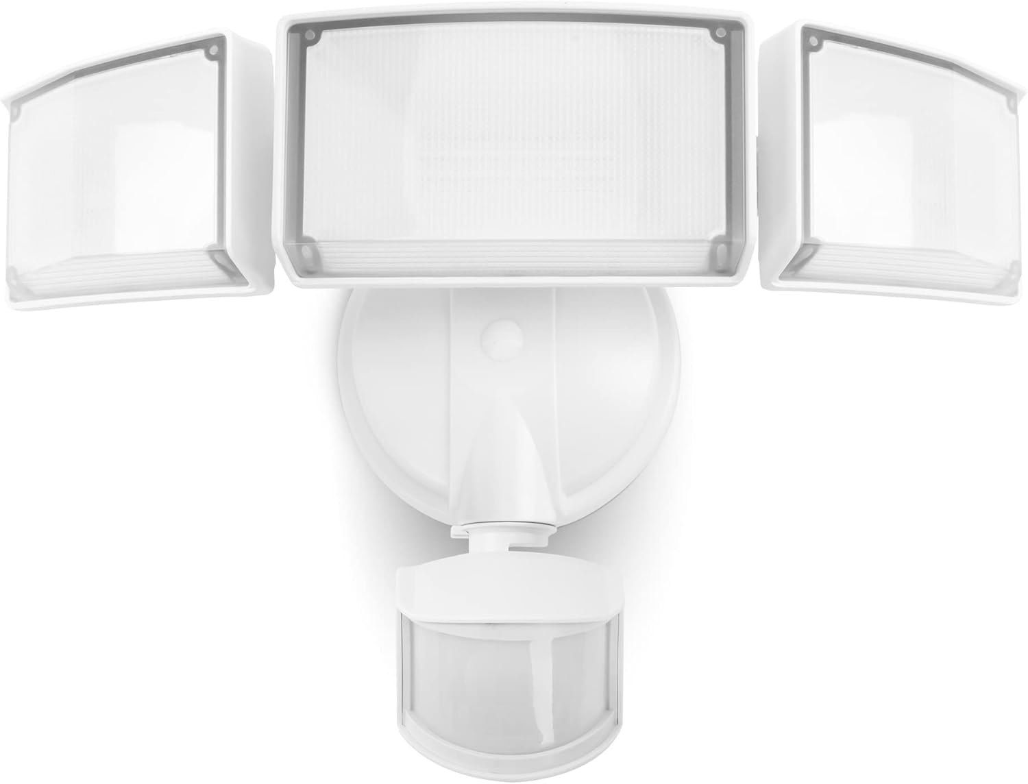 Lighting - LUTEC 72W 6300LM LED Security Lights Motion Sensor Light Outdoor, 5000K Daylight, IP65 Waterproof, Dusk to Dawn, 3 Head Motion Detected Flood Light for Garage, Yard, Porch(White)