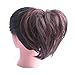OUBECA Tousled Synthetic Hairpiece Scrunchies Straight Elastic Updo Scrunchy Messy Bun for Women (M2/33 Dark Brown)