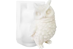 ZAKVOOR Large Owl Candle Silicone Molds Animal Resin Casting Mould for DIY Candle Making Polymer Clay Craft Plaster Home Decoration