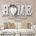 Sholdnut 5Pcs Wall Paintings,Home Wooden Home Letter Prints Photo Paintings Wall Art for Home Decorations Paintings