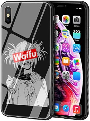 LBIAO 9H Tempered Glass iPhone 7/8 Cases, LB-114 Anime Himiko Toga Boku No Hero Academia Design Printing Shockproof Anti-Scratch Soft Silicone TPU Cover Phone Case for Apple iPhone 7/8