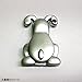 TROIKA PETE – KR10-21/MA – Keyring Dog Pete with Bone – cast Metal – matt – Silver – TROIKA-Original