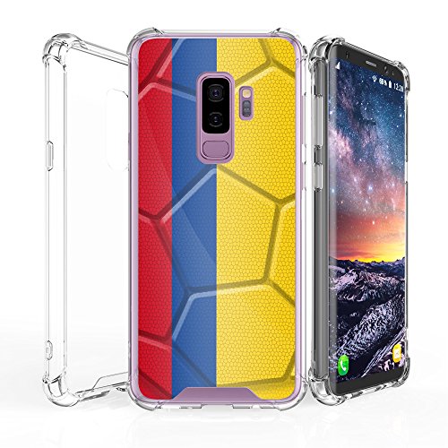 GALAXY S9 Plus Case, Beyondcell World Cup Soccer Flag transparent Clear Hybrid Bumper Case Cover Samsung Galaxy S9 Plus (COLOMBIA)