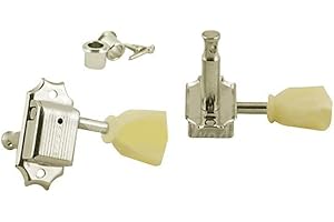 Kluson SD90SLN Tuners, 3 Per Side, Gibson Style, Nickel/Pearl