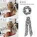 Jaciya 6 Pieces Satin Hair Scrunchies for Hair Bowknot Silk Satin Scarf Hair Ties Pattern Leopard Animal Print Hair Scrunchy Hair Bow Accessories for Women