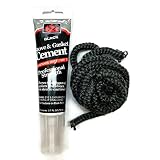 Midwest Hearth Wood Stove Replacement Gasket Kit for Woodburning Stoves - Graphite Impregnated Fiberglass Gaskets and Adhesive (1/4" x 84" Rope)