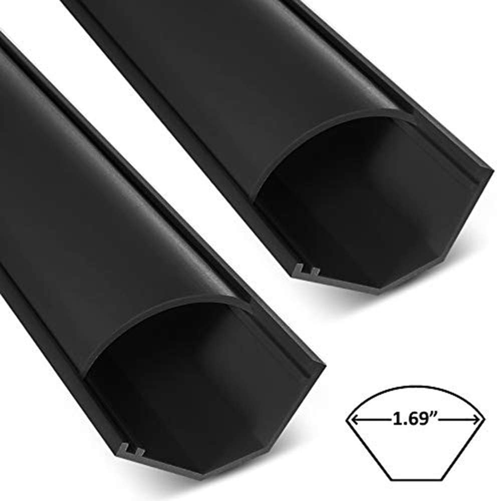 Electriduct Medium Corner Duct Cable Raceway (1150 Series) 5 Feet Black 2