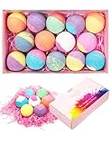 Bath Bombs Gift Set, Anjou 14 Pack Moisturizing with Vegan Natural Essential Oils, Spa Fizzies Jojoba Oil, Shea butter, Christmas Gift Kit Ideas for Kids, Women, Moms, Girlfriend