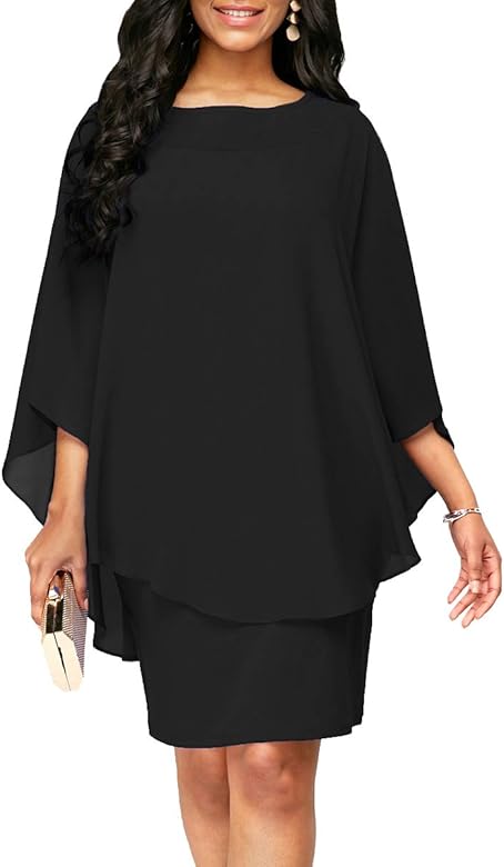 black dress for funeral plus size