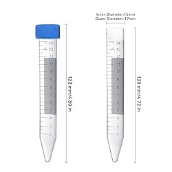 NANBEI 25 PCS 15mL Conical Centrifuge Tubes,Plastic