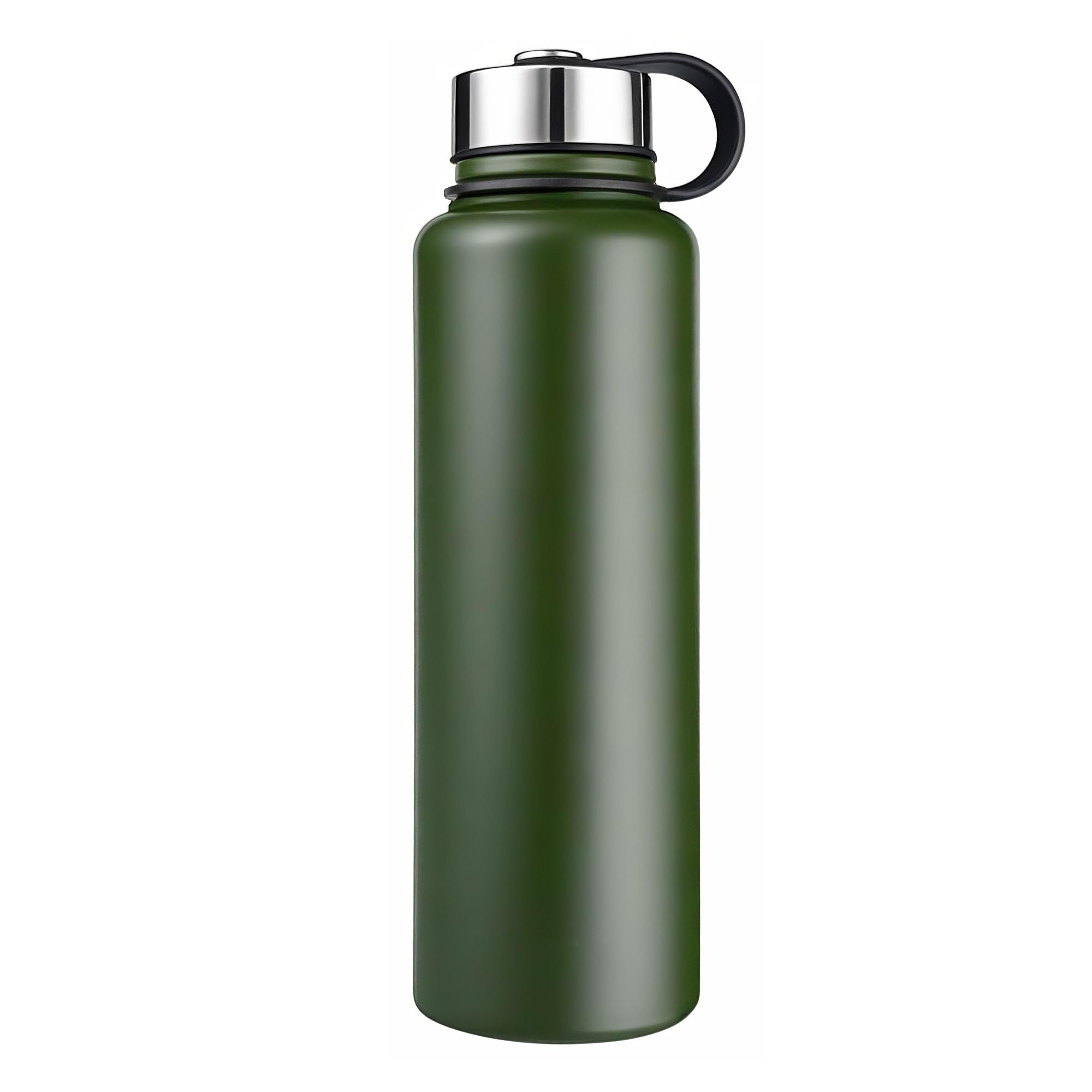 1.1 Litre Stainless Steel Thermal Water Bottle, Vacuum Insulated Stainless Steel Thermos Flask Leakproof Water Bottle Sports Bottle, Double Walled Insulated Flask for Sports Green